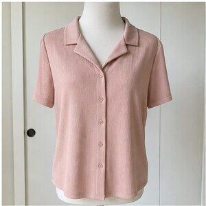 Blush Tie Neck Blouse